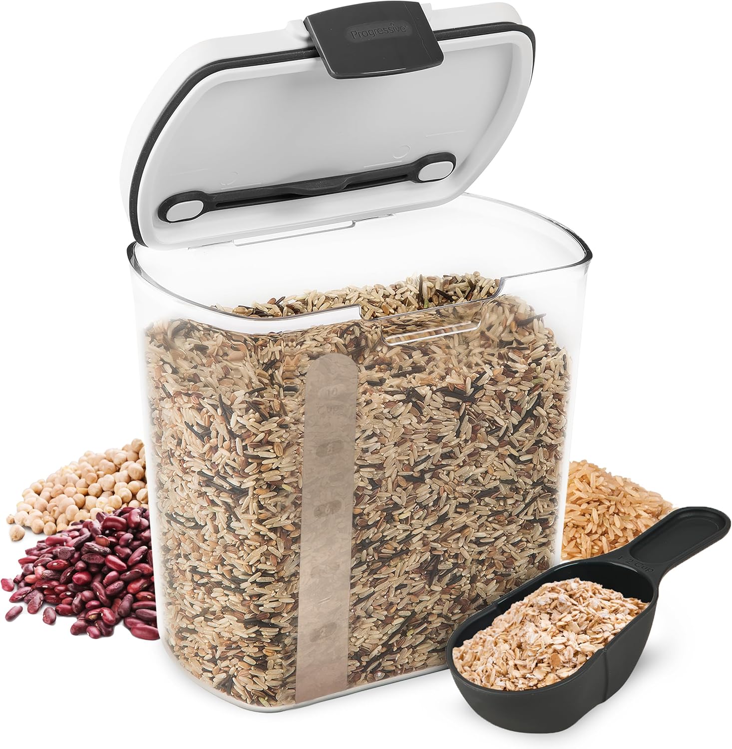 Food Storage Quart Containers - 2.5-Quart Grain Storage Container with Hinged