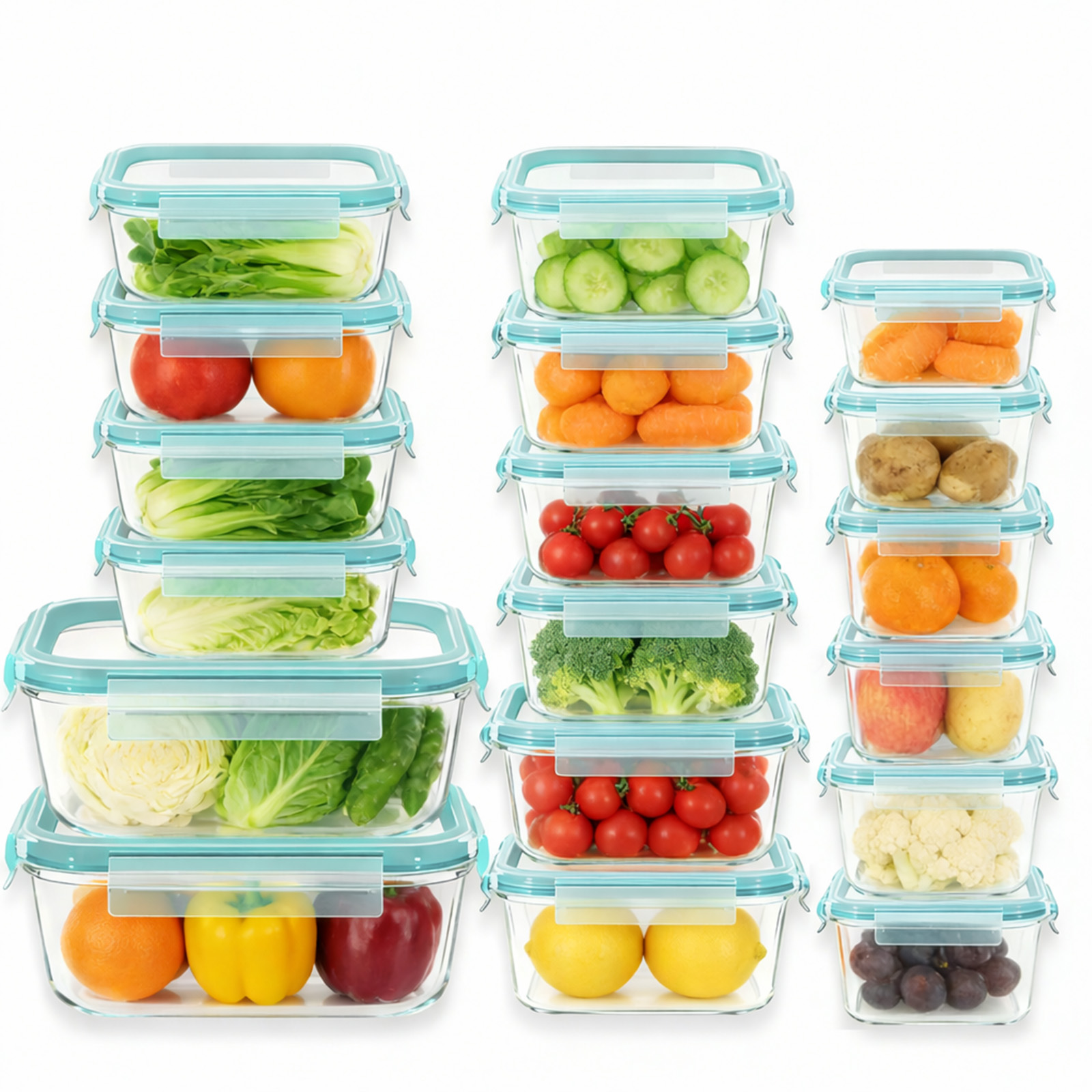Glass Food Storage Xl - 18Pcs Glass Food Storage Containers Set