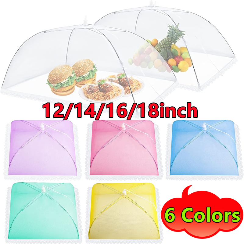 Food Storage Net - New 12/14/16/18inch Foldable Food Mesh Cover