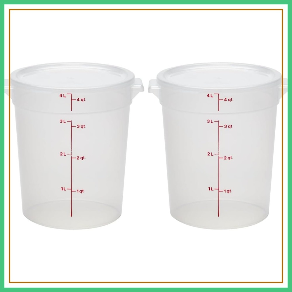 Food Storage Quart Containers - Food Storage Containers with Lids, 4