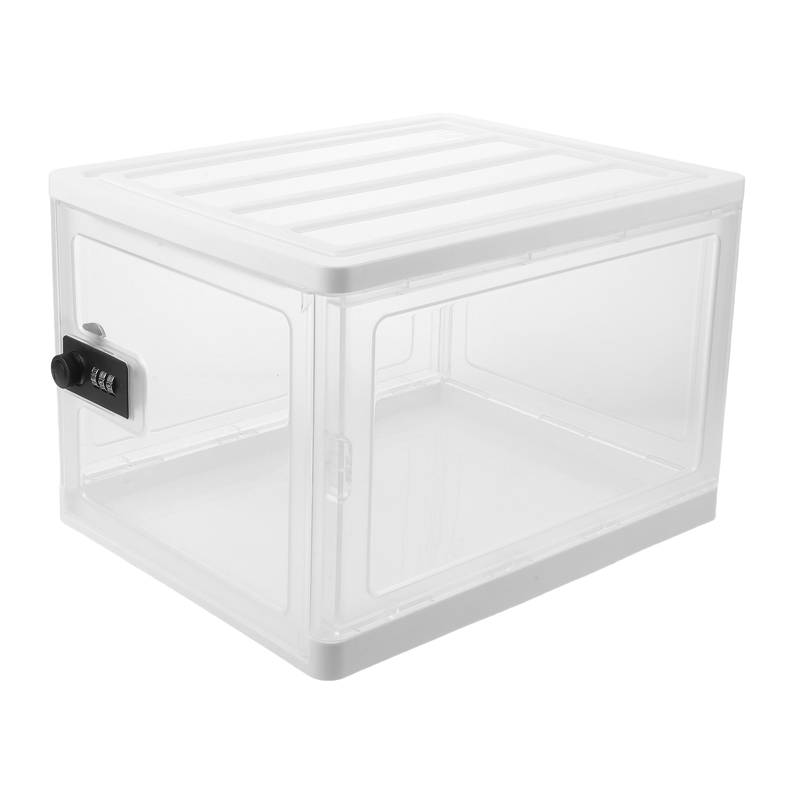 Food Storage Lock Box - Lockable Storage Box Plastic Transparent Fridge