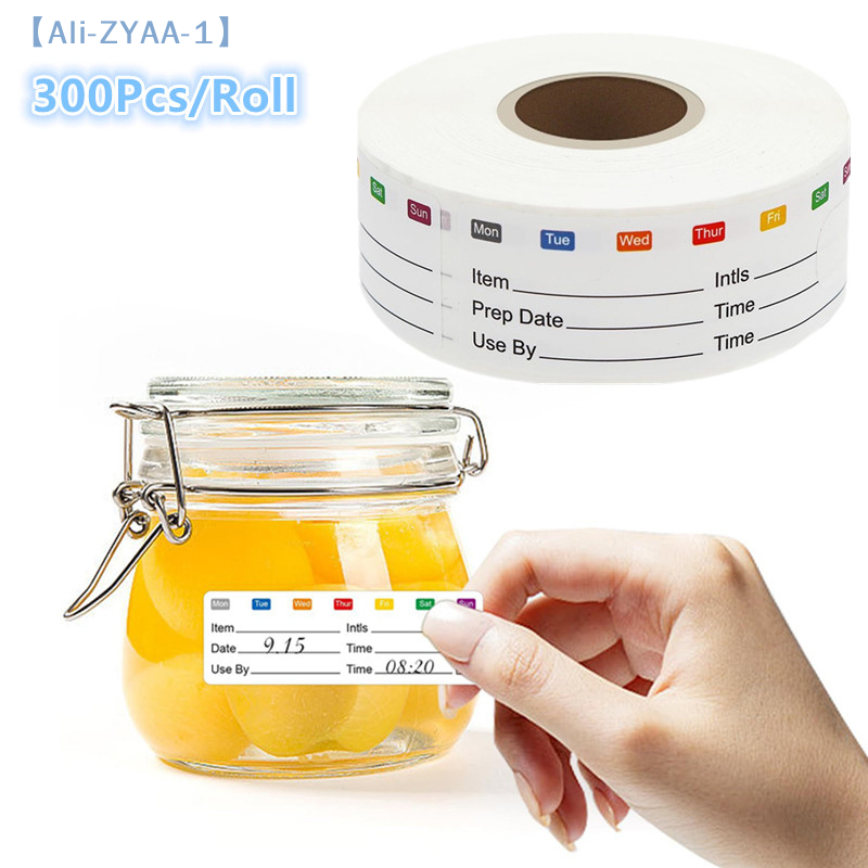 Food Storage Expiration Dates - 【ZYAA-1】300Pcs/Roll Kitchen Date Food Sticker Label