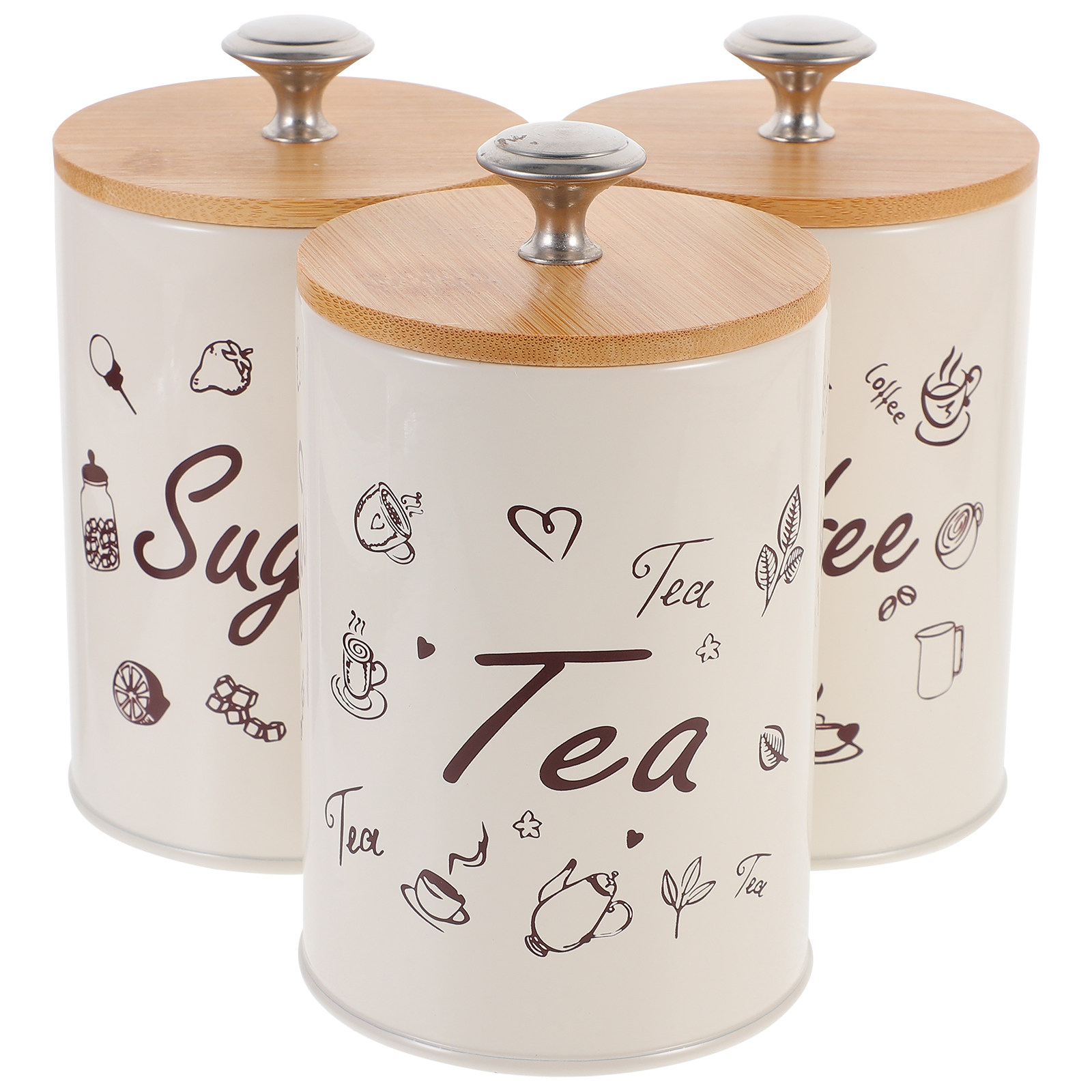 Food Storage In The Kitchen - Tea Jar 3pcs Coffee Storage Can