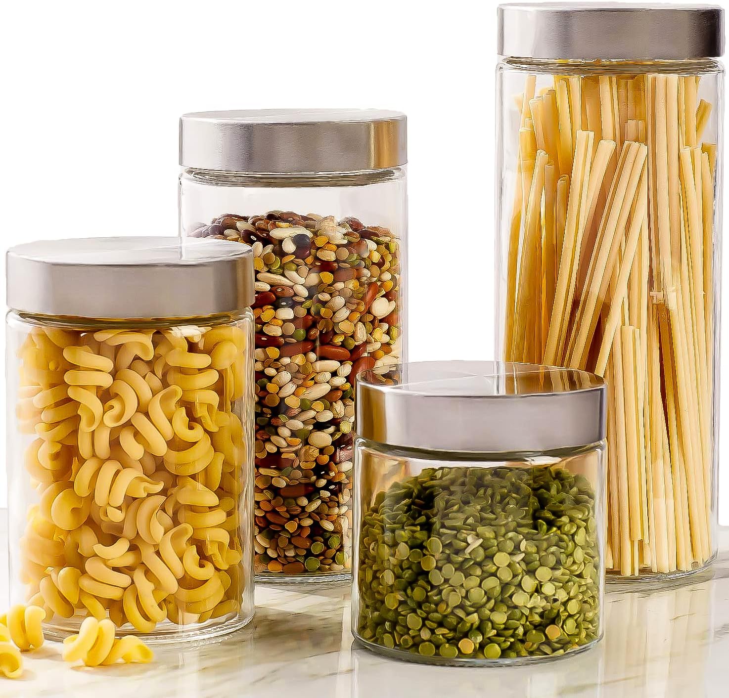 Food Storage In The Kitchen - 4pc Canister Sets for Kitchen Counter