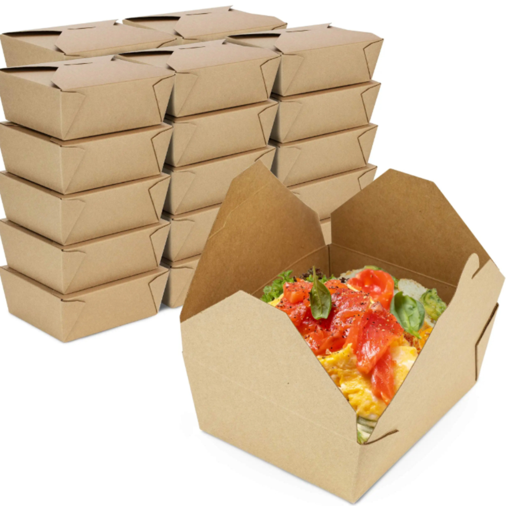 Food Storage Restaurant - Multiple Disposable Kraft Paper Food Packaging