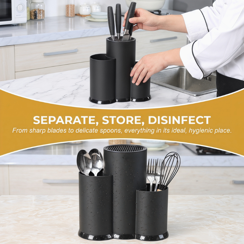 Food Storage Cabinet For Kitchen - Kitchen Organizer Rack PP Knife Holder