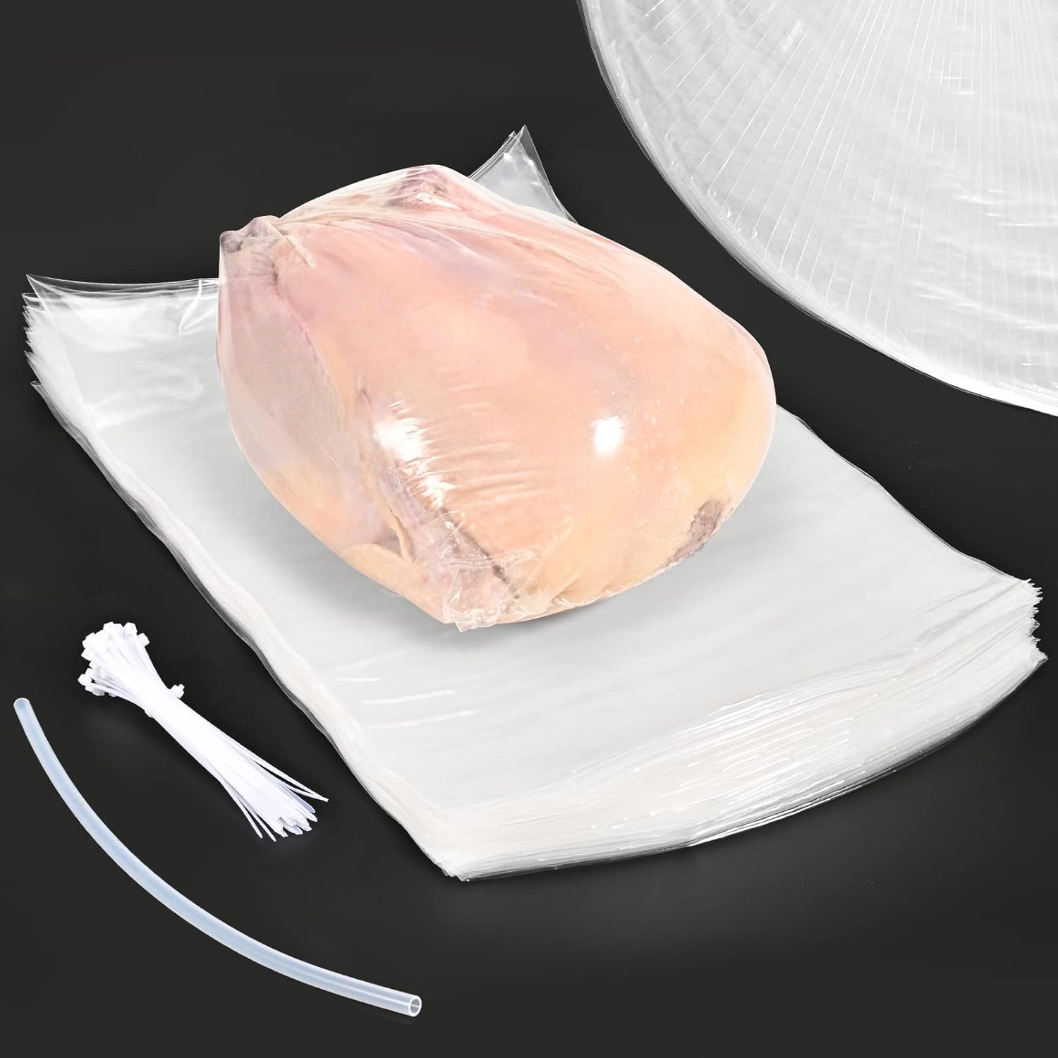 Food Storage Silicone Bags - 50 Poultry Shrink Bags 10x16in, BPA
