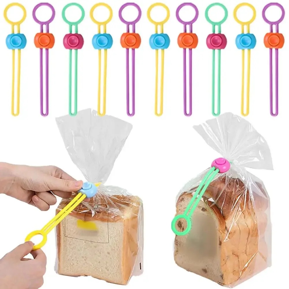 Food Storage Silicone Bags - 10pcs Silicone Food Bag Sealing Strap