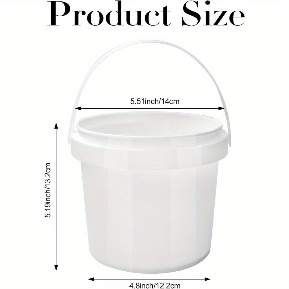 13 Pack White Plastic Bucket 1 - Food Storage Quart Containers avis et prix