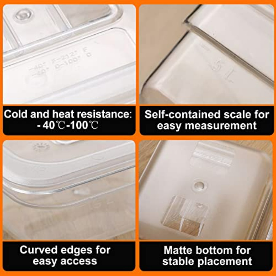 8 Pcs 1/6 Size, 2.6 Inch Deep  - Food Storage Restaurant avis et prix