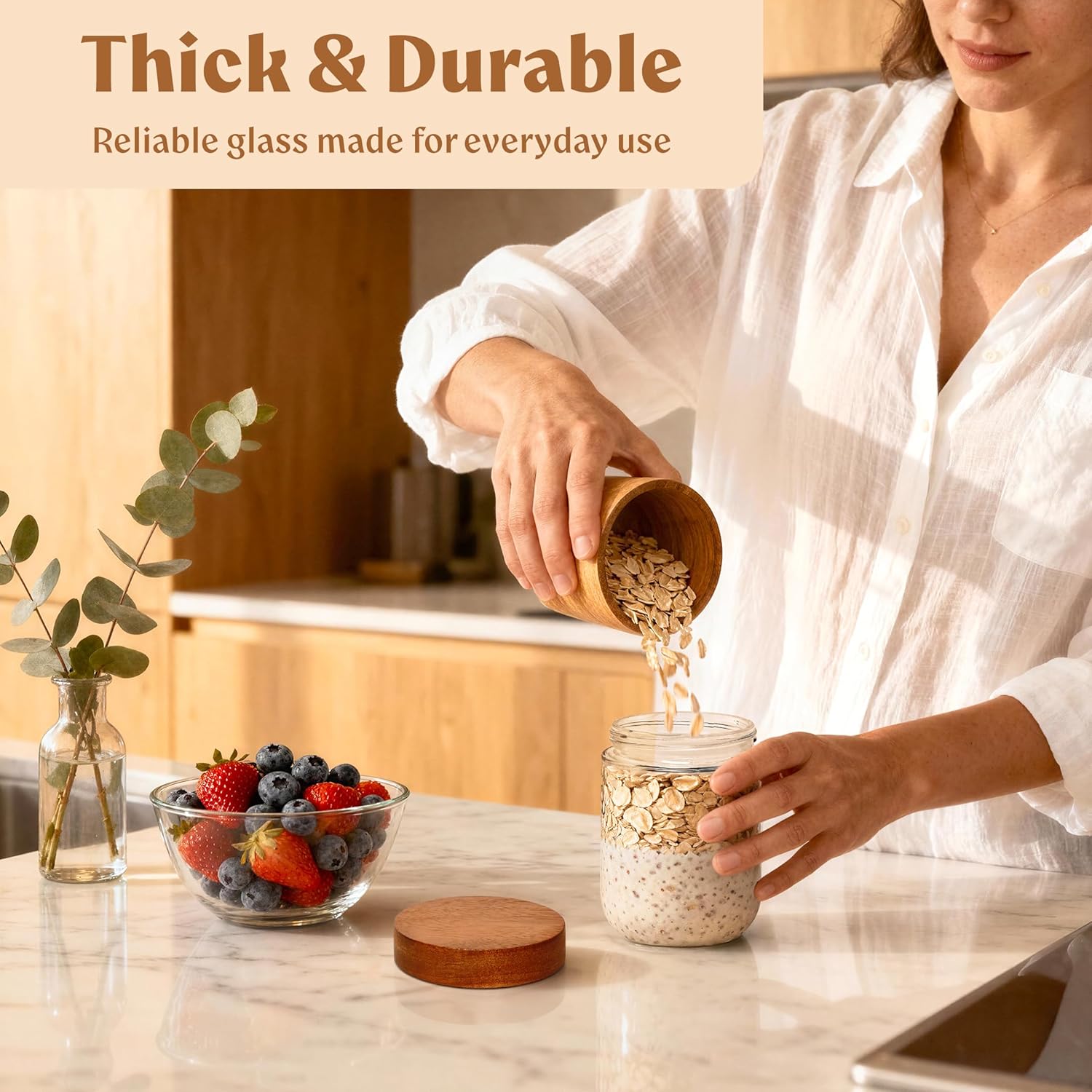 Overnight Oats Containers with - Food Storage Jars Plastic avis et prix
