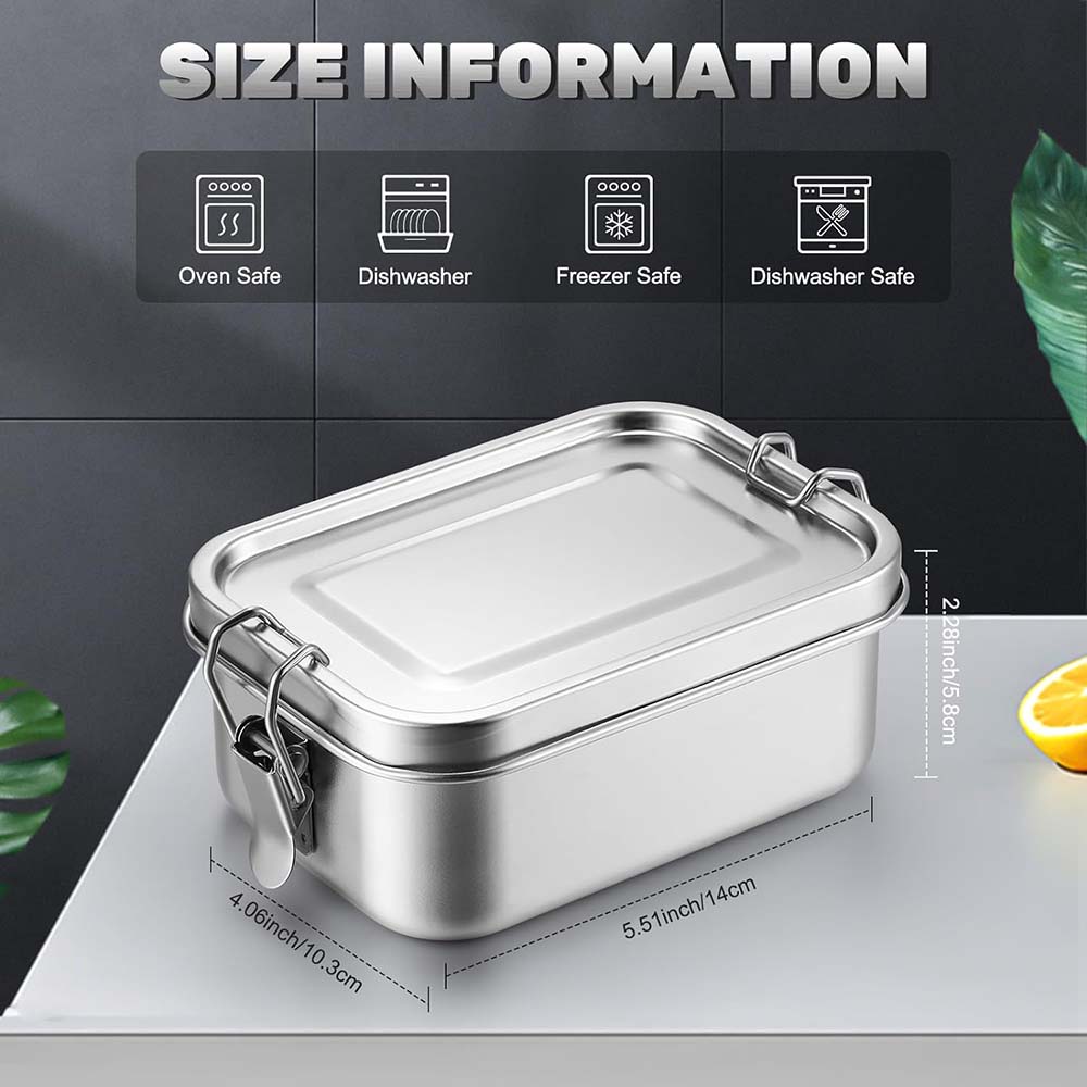 4Pcs Stainless Steel Bento Box - Food Storage Lock Box avis et prix