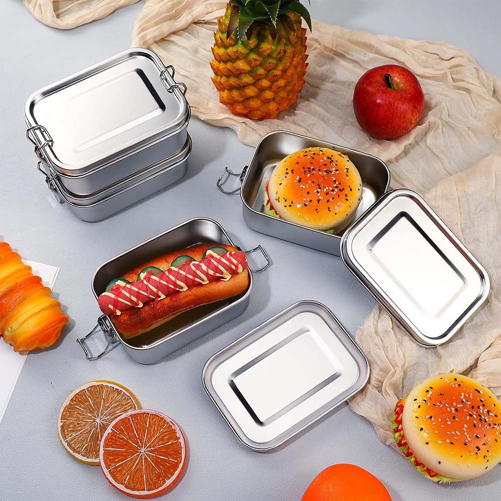 4Pcs Stainless Steel Bento Box - Food Storage Lock Box avis et prix
