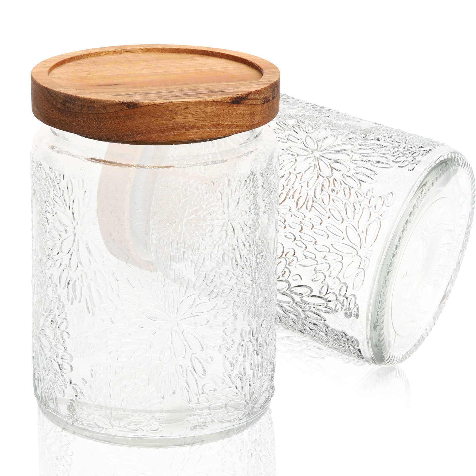 2Pcs Embossed Candy Storage Ja - Food Storage Jars Plastic avis et prix