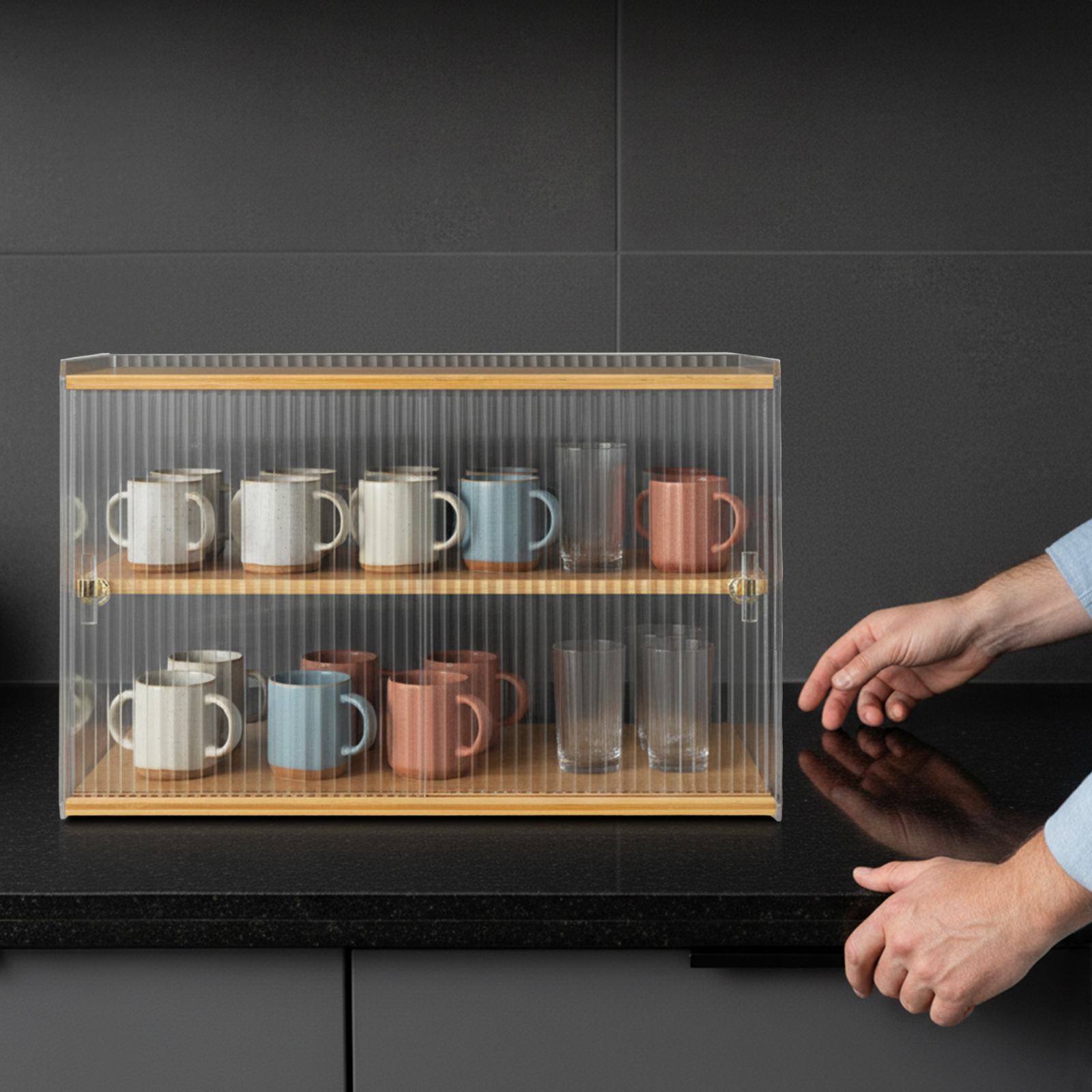 Cup Storage Rack, Bamboo Sideb - Food Storage In The Kitchen avis et prix