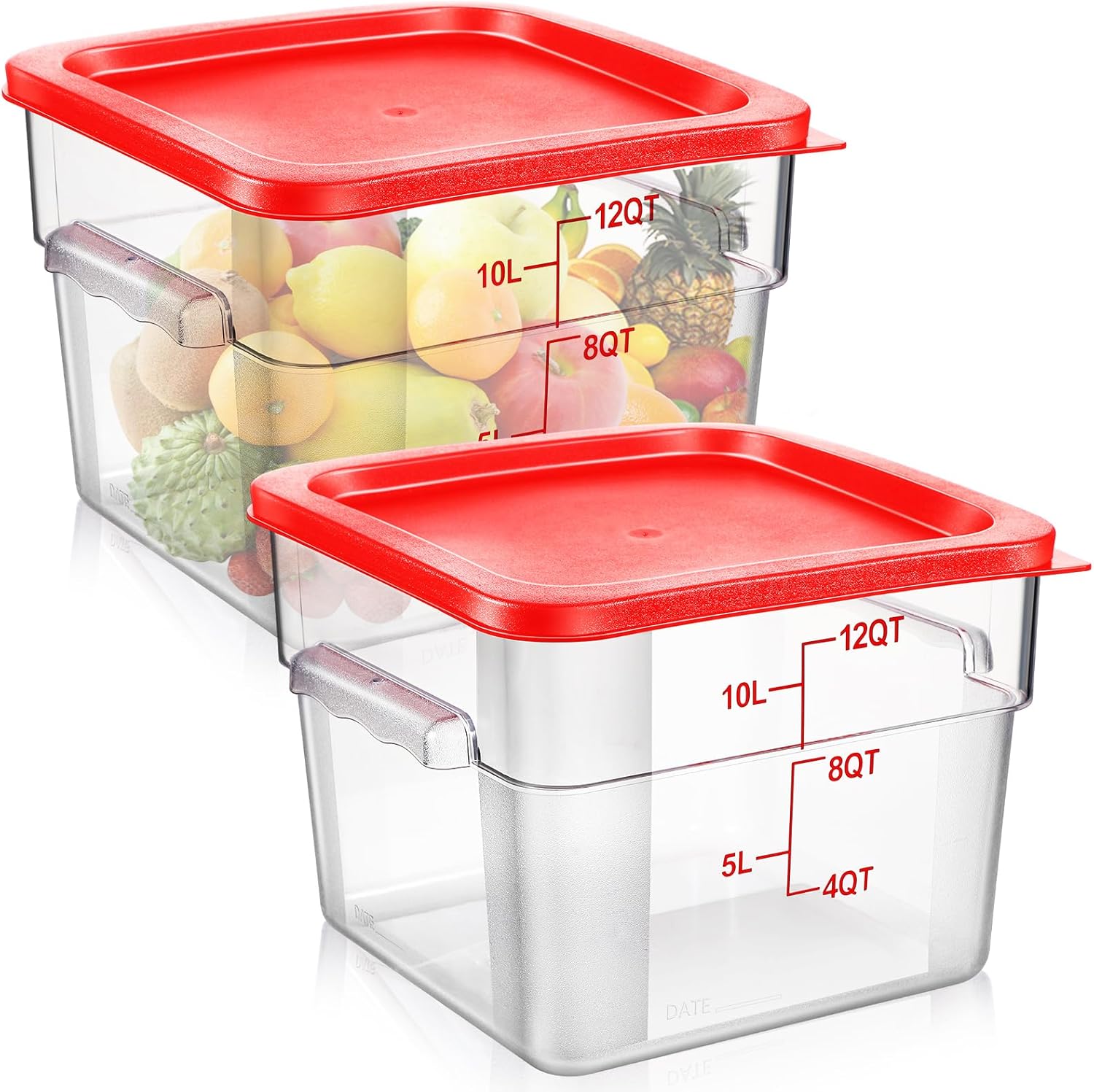 Clear Square Food Storage Cont - Food Storage 12 Qt avis et prix