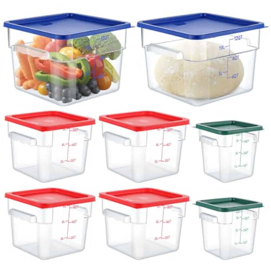 8 Set Square Food Storage Cont - Food Storage 12 Qt avis et prix