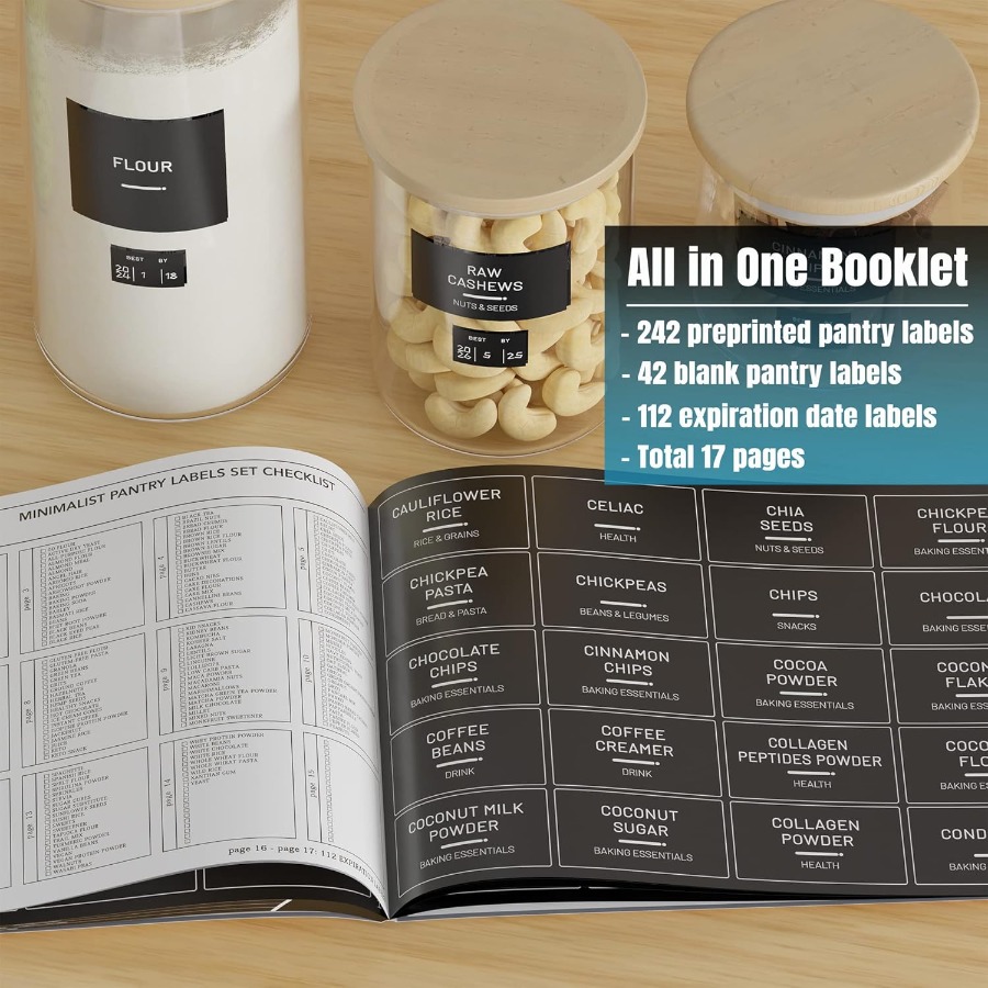 284 Pantry Labels with 112 Exp - Food Storage Expiration Dates avis et prix