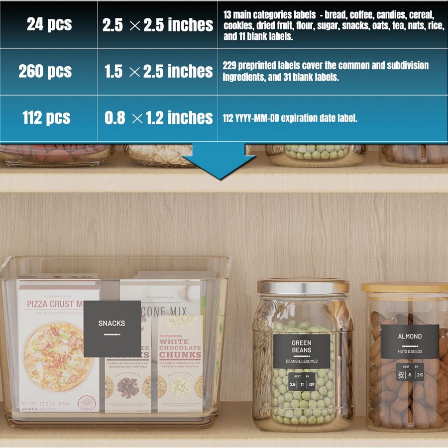 284 Pantry Labels with 112 Exp - Food Storage Expiration Dates avis et prix