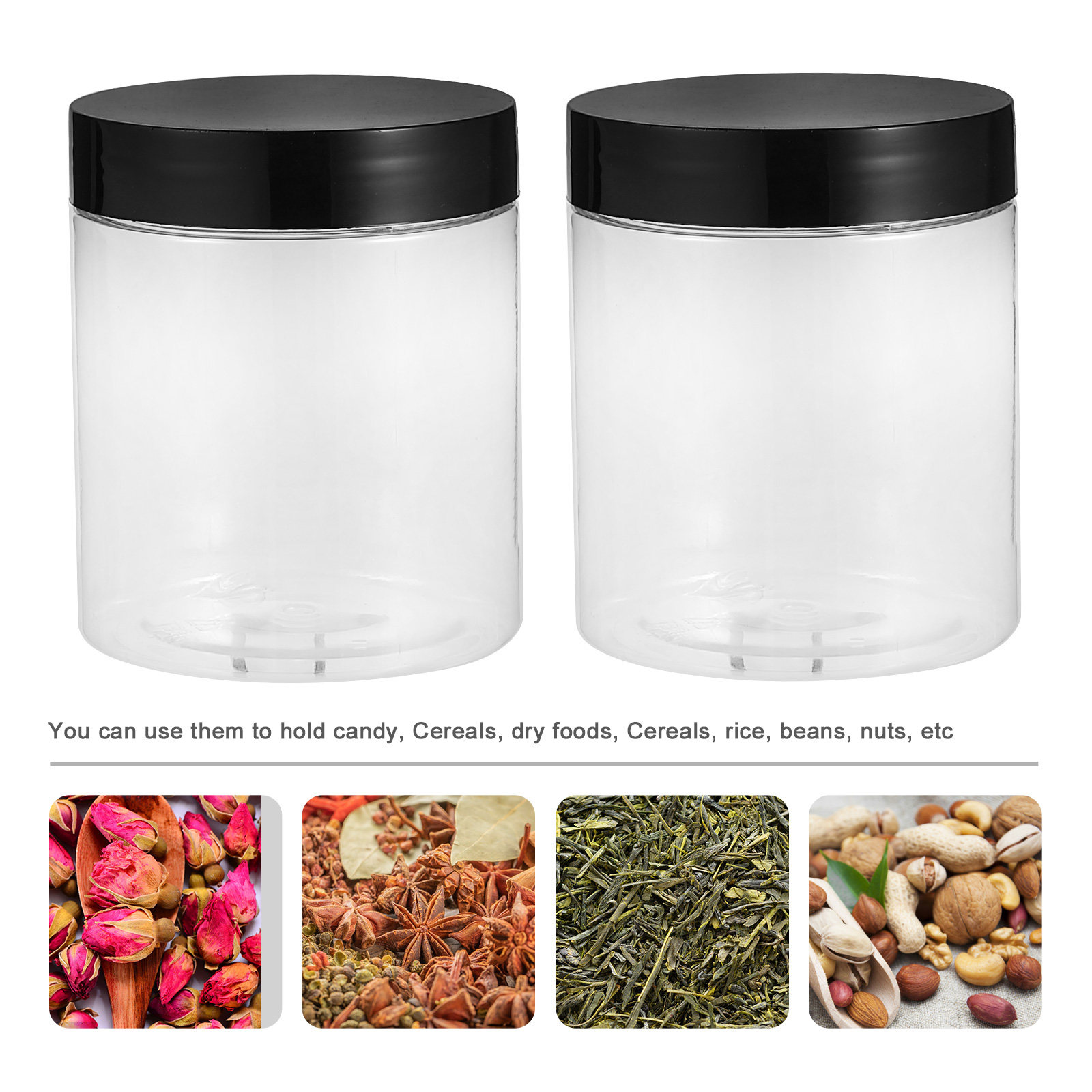 12Pcs Clear Plastic Storage Ja - Food Storage Jars Plastic avis et prix