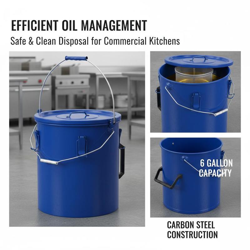 Carbon Steel Oil Storage Pail  - Food Storage Restaurant avis et prix