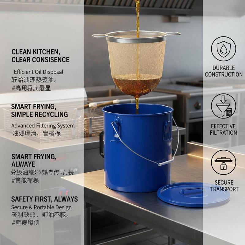 Carbon Steel Oil Storage Pail  - Food Storage Restaurant avis et prix