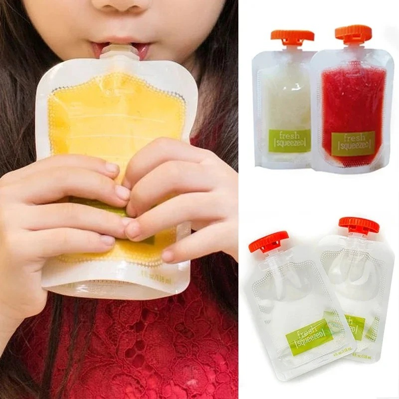 10Pcs Baby Food and Juice Box  - Food Storage Silicone Bags avis et prix