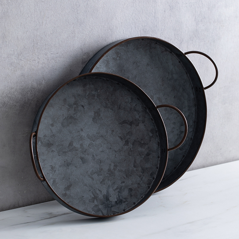 European Retro Round Iron Plat - Food Storage Restaurant avis et prix