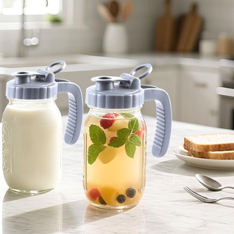 Glass Mason Jar Pitchers With  - Mason Jar Wide Mouth avis et prix