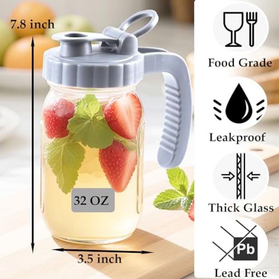 Glass Mason Jar Pitchers With  - Mason Jar Wide Mouth avis et prix