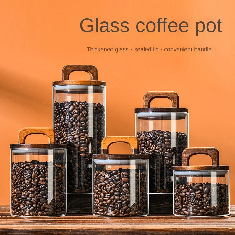 700-2100ml Wood Lid Glass Jar  - Glass Food Storage Xl avis et prix