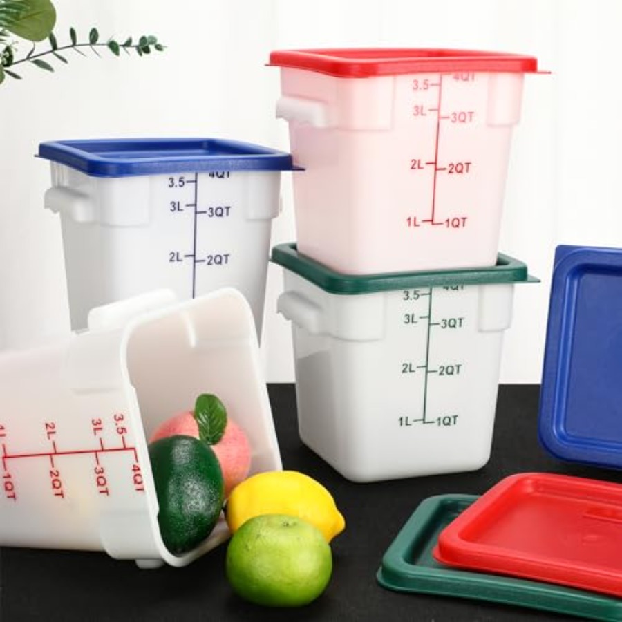 6 Pieces 4 Quart Commercial Fo - Food Storage Quart Containers avis et prix