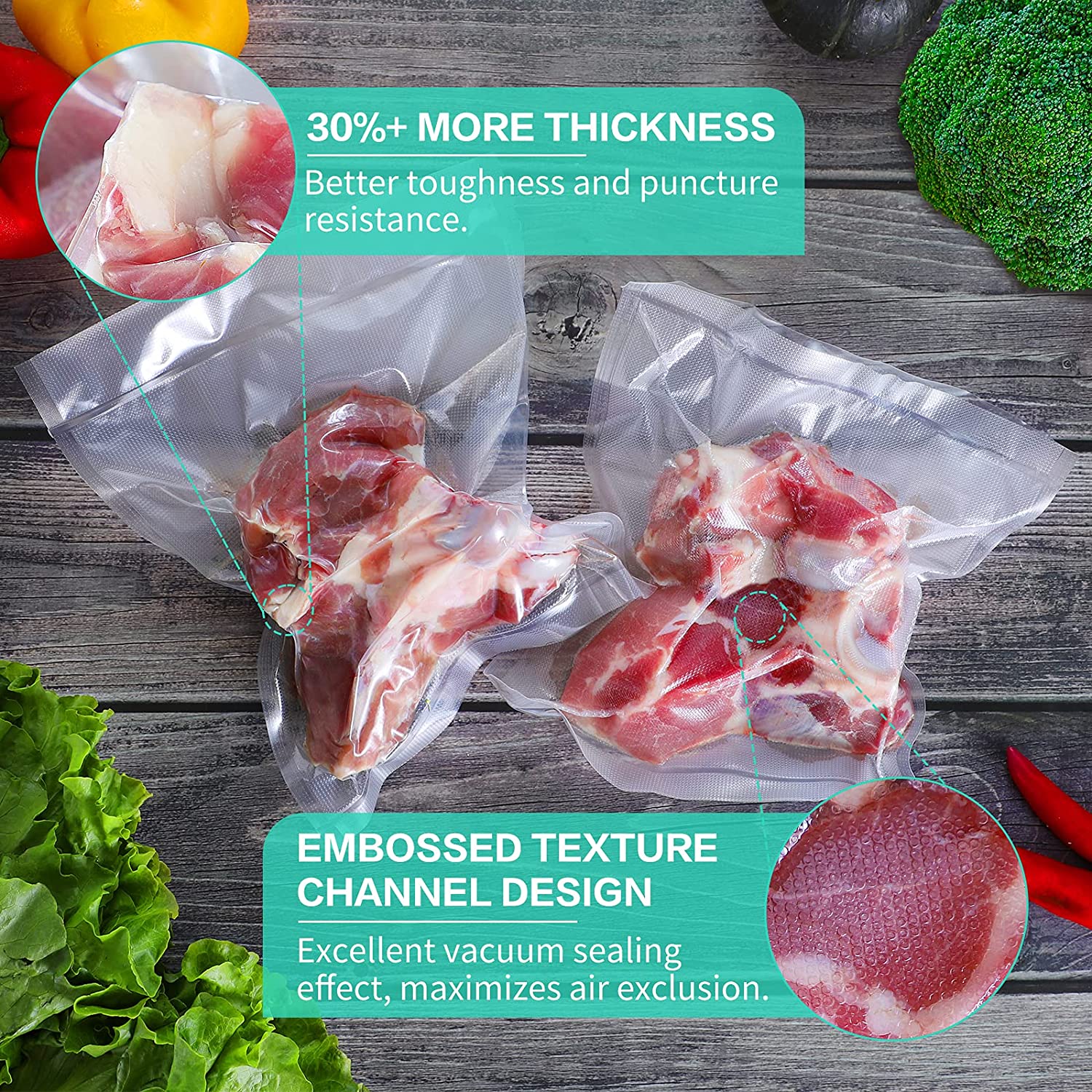 Kitchen Bags For Vacuum Food V - Food Storage Vacuum Seal avis et prix