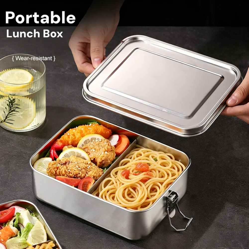 Stainless Steel Bento Box Meta - Food Storage Lock Box avis et prix