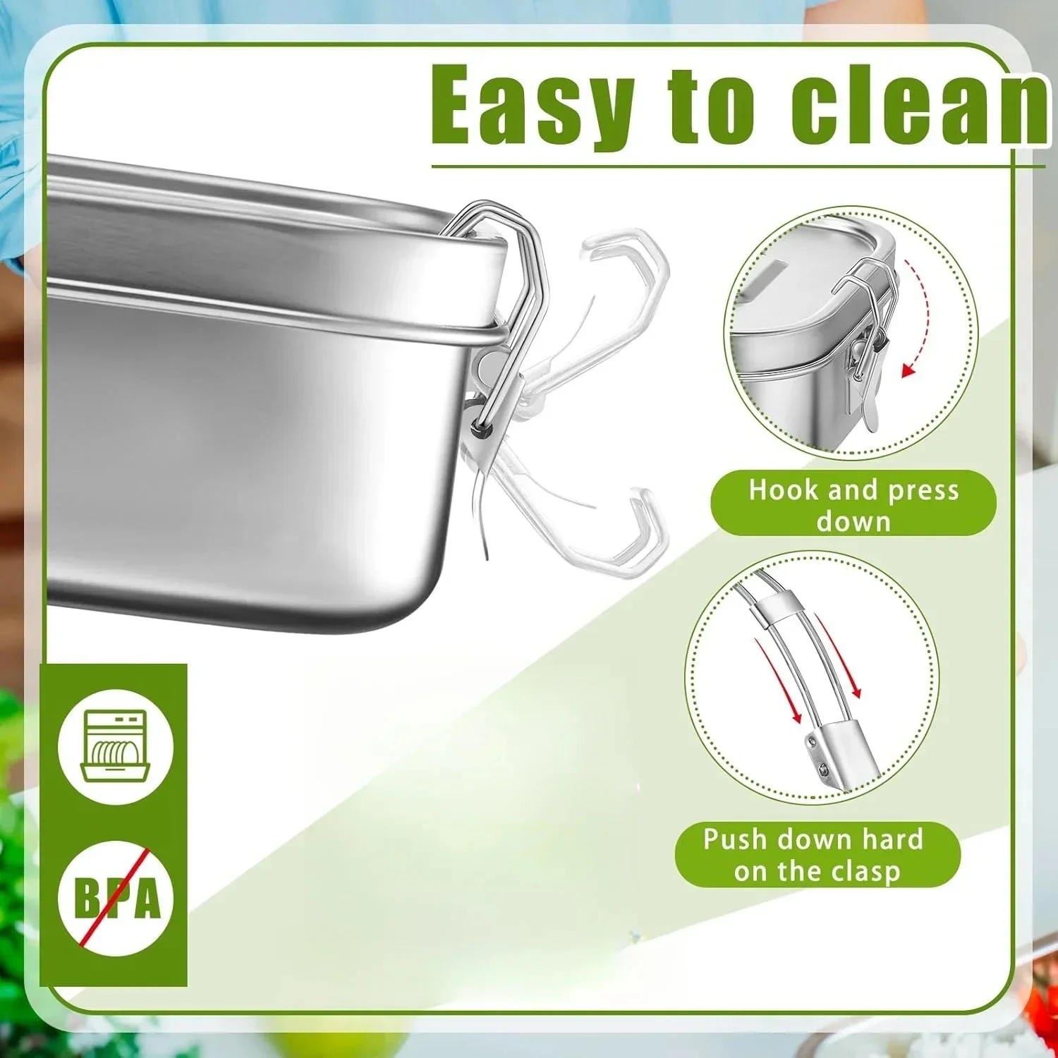 Stainless Steel Bento Box Meta - Food Storage Lock Box avis et prix