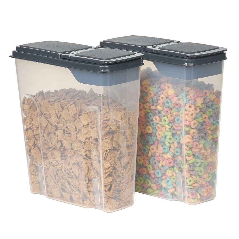 2-Pack Plastic Cereal Dispense - Food Storage Quart Containers avis et prix