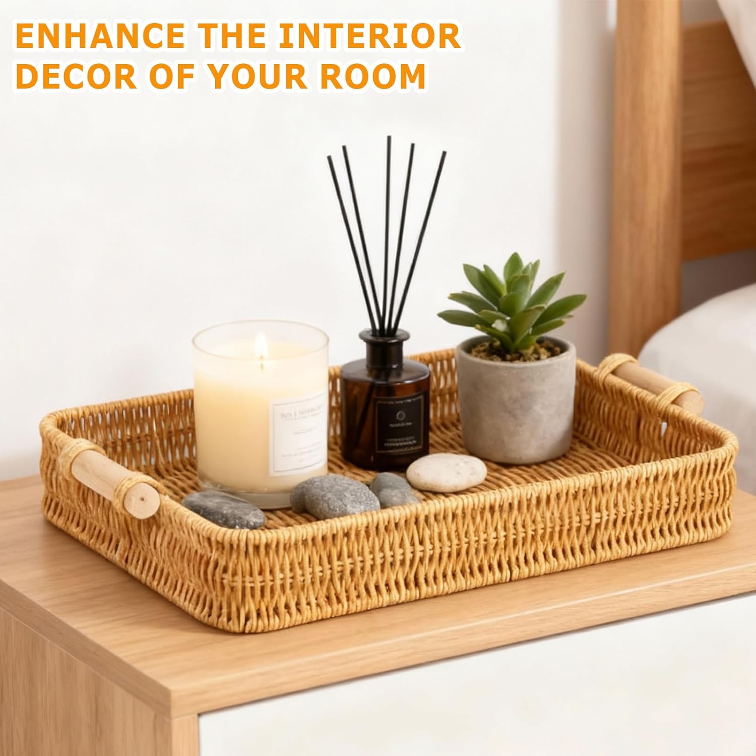 Wicker Tray Rectangular Rattan - Food Storage Restaurant avis et prix