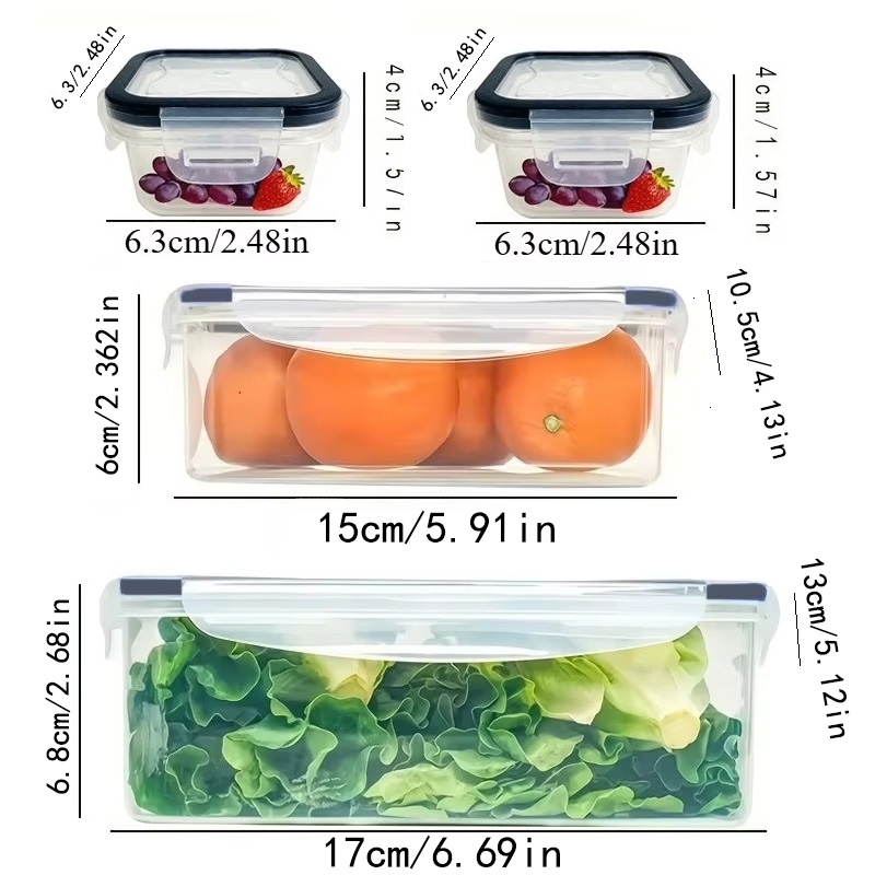 8Pcs Set Includes 4 Containers - Food Storage Camping avis et prix