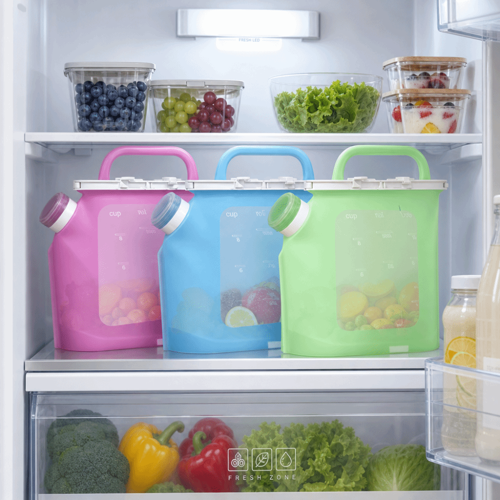 1500ml Fresh-keeping Bag Food- - Food Storage Silicone Bags avis et prix