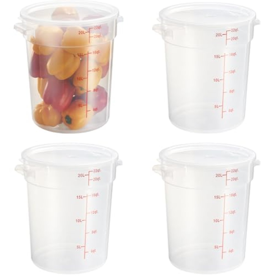 22 Quart Translucent Round Foo - Food Storage Quart Containers avis et prix