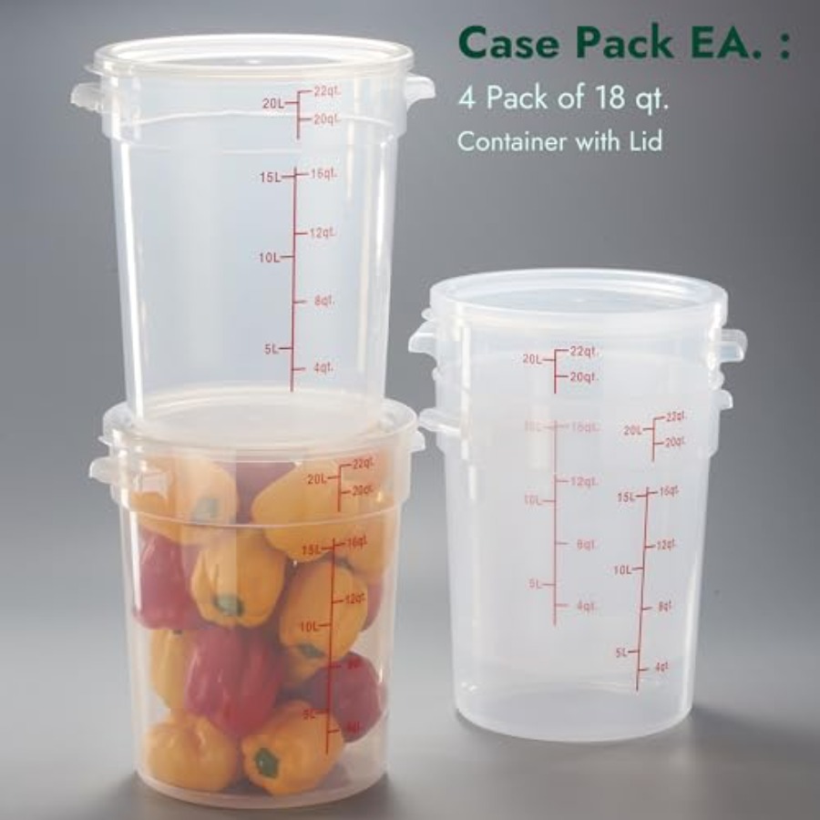 22 Quart Translucent Round Foo - Food Storage Quart Containers avis et prix