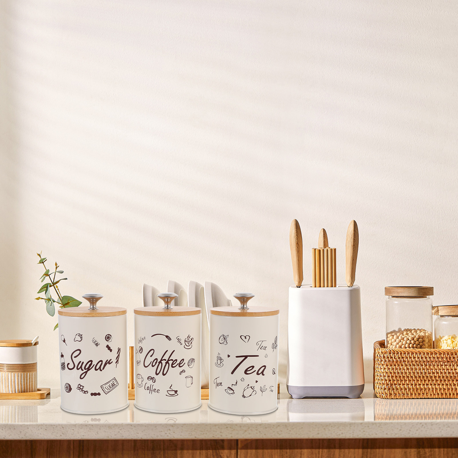 Tea Jar 3pcs Coffee Storage Ca - Food Storage In The Kitchen avis et prix