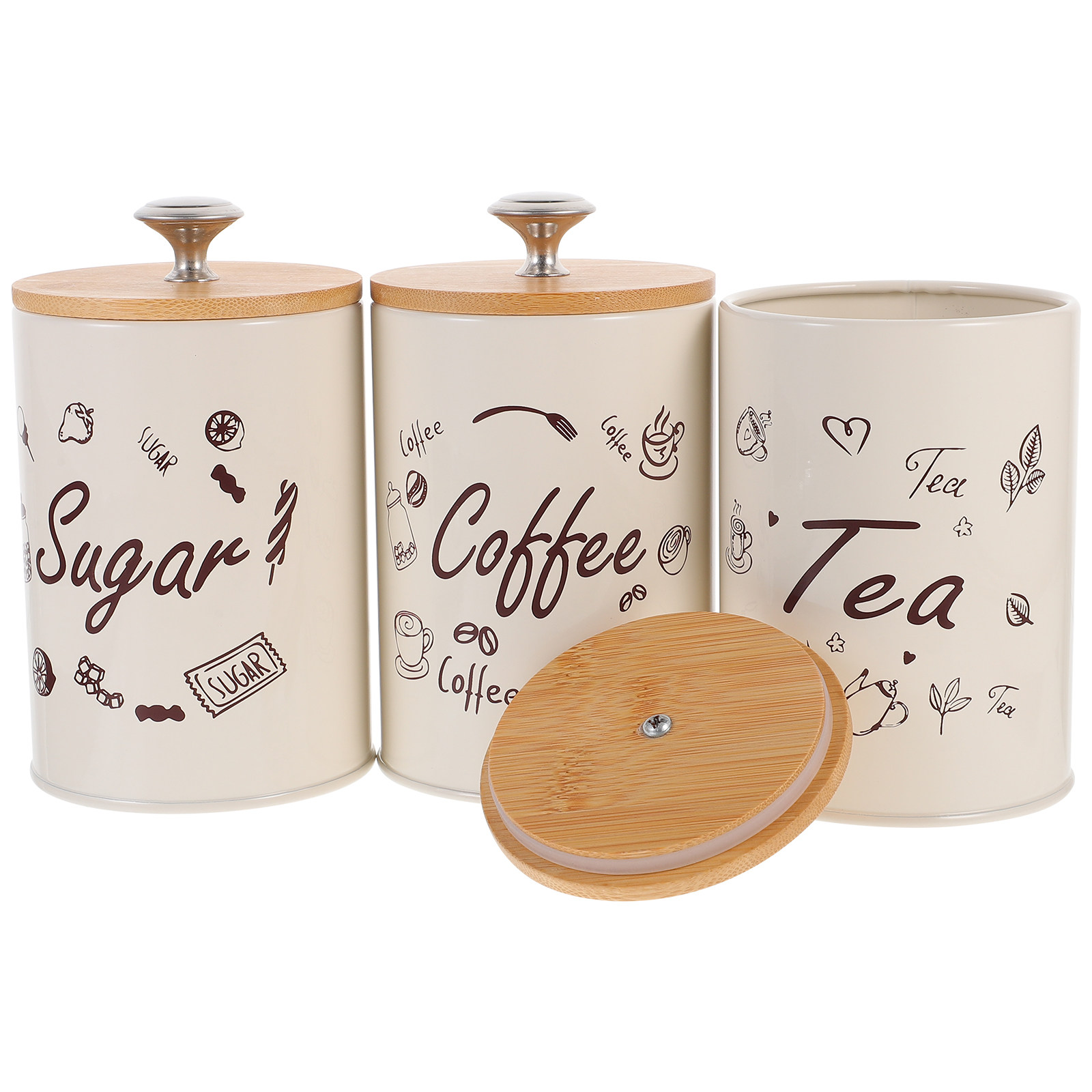 Tea Jar 3pcs Coffee Storage Ca - Food Storage In The Kitchen avis et prix