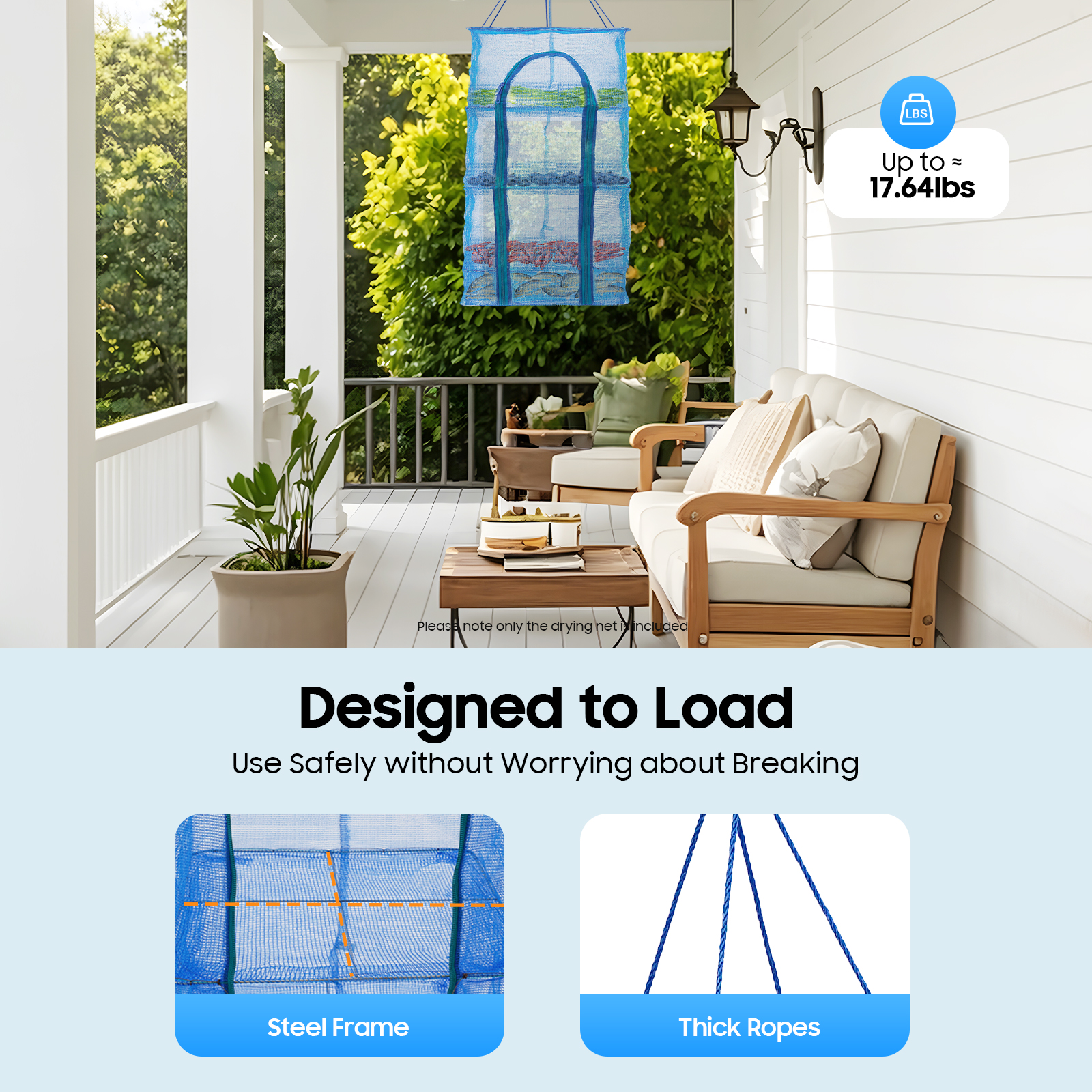 4-Tier Hanging Drying Net Rack - Food Storage Net avis et prix