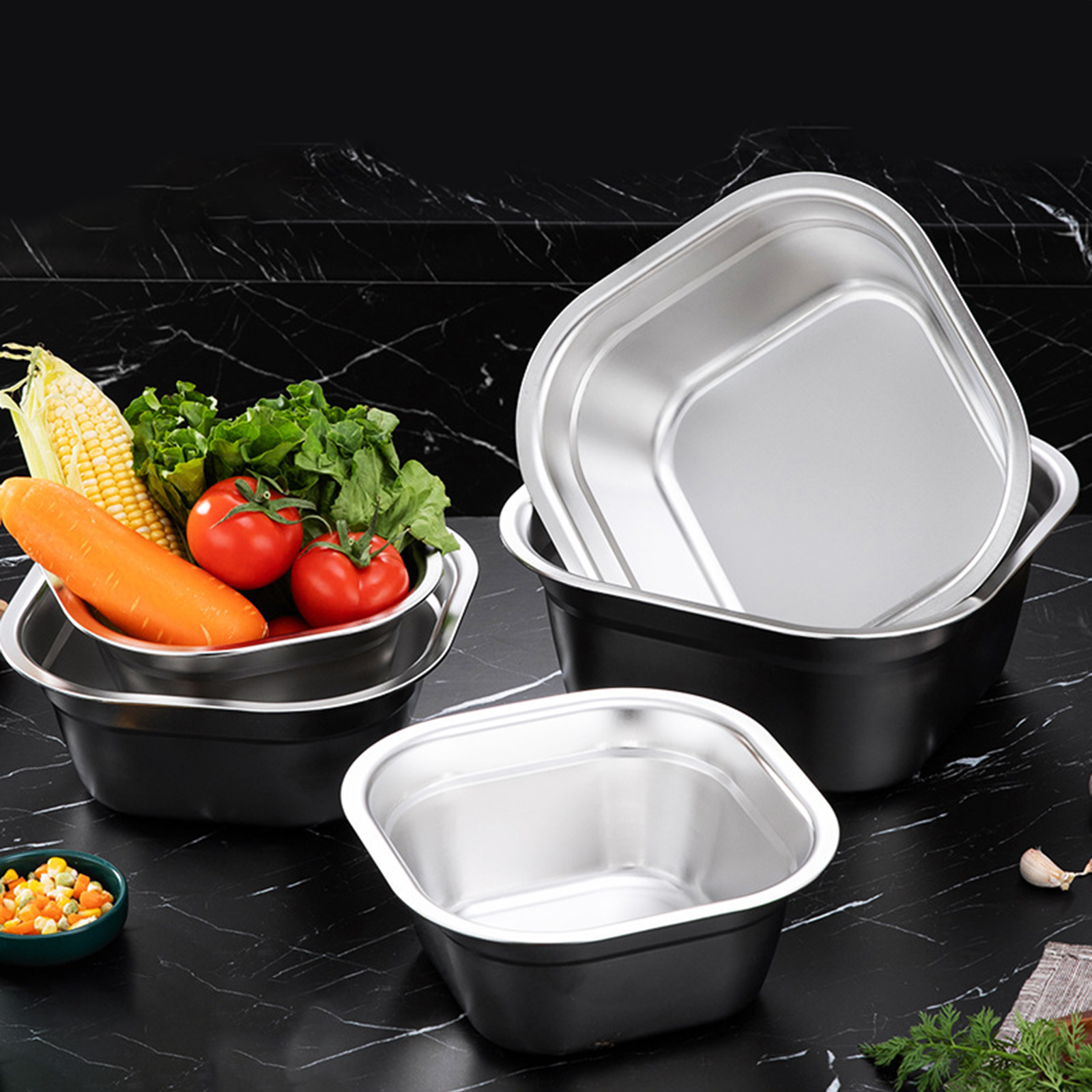 Stainless Steel Square Basin V - Food Storage Utensils avis et prix