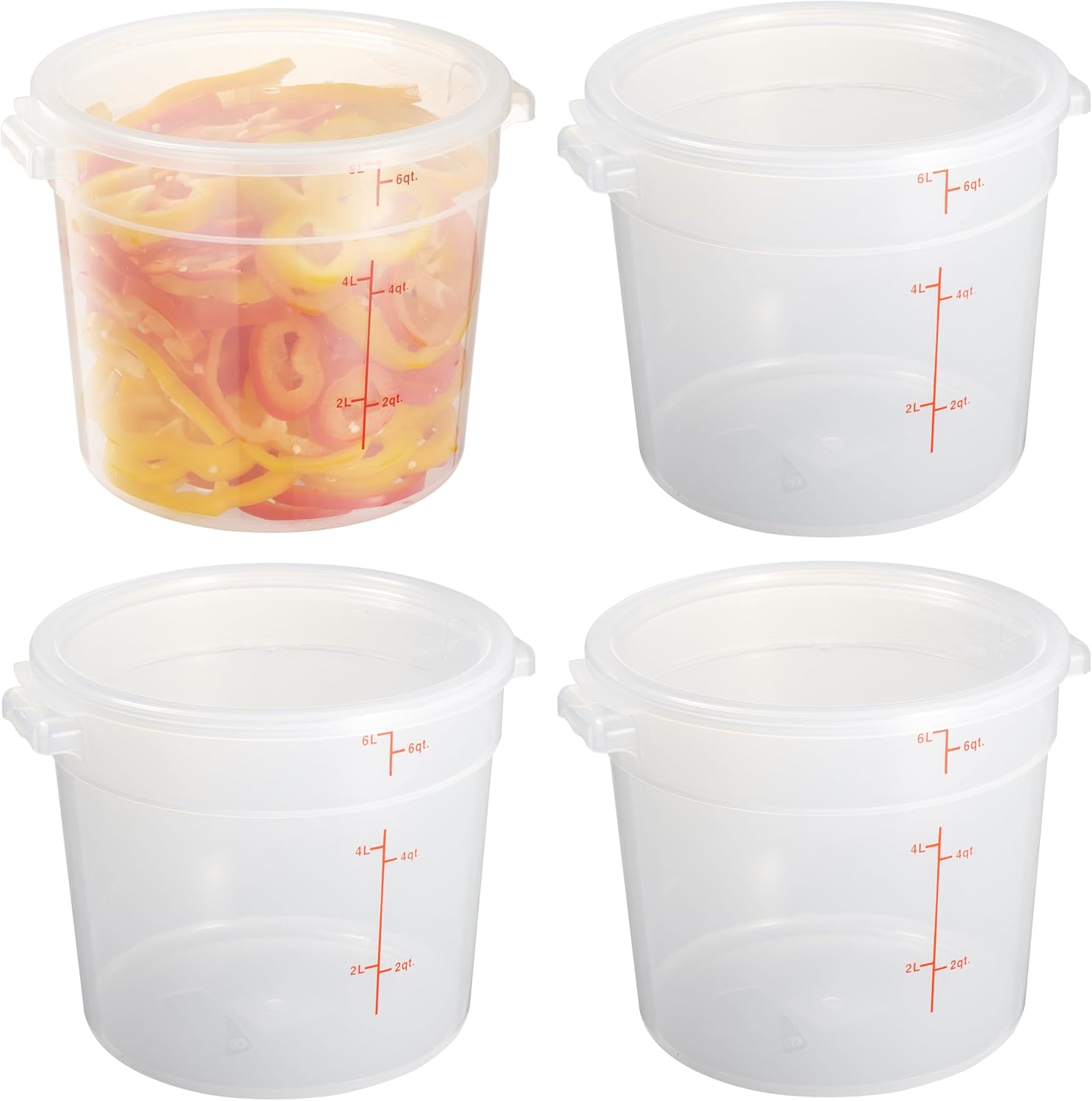 6 Quart Translucent Food Stora - Food Storage Quart Containers avis et prix