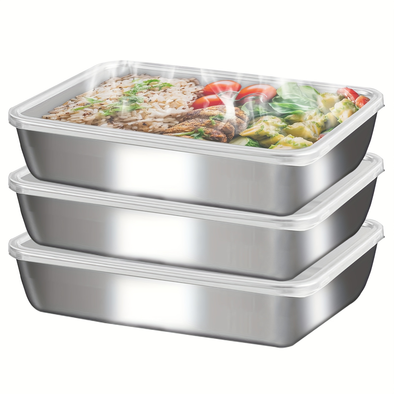 3pcs Stainless Steel Food Cont - Food Storage Camping avis et prix