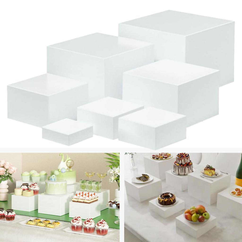 7 Pieces Acrylic Cube Display  - Food Storage Restaurant avis et prix