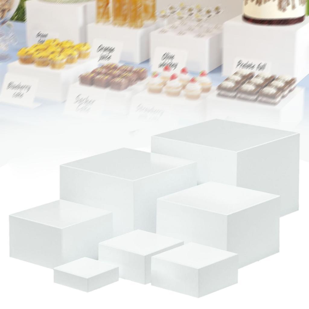 7 Pieces Acrylic Cube Display  - Food Storage Restaurant avis et prix