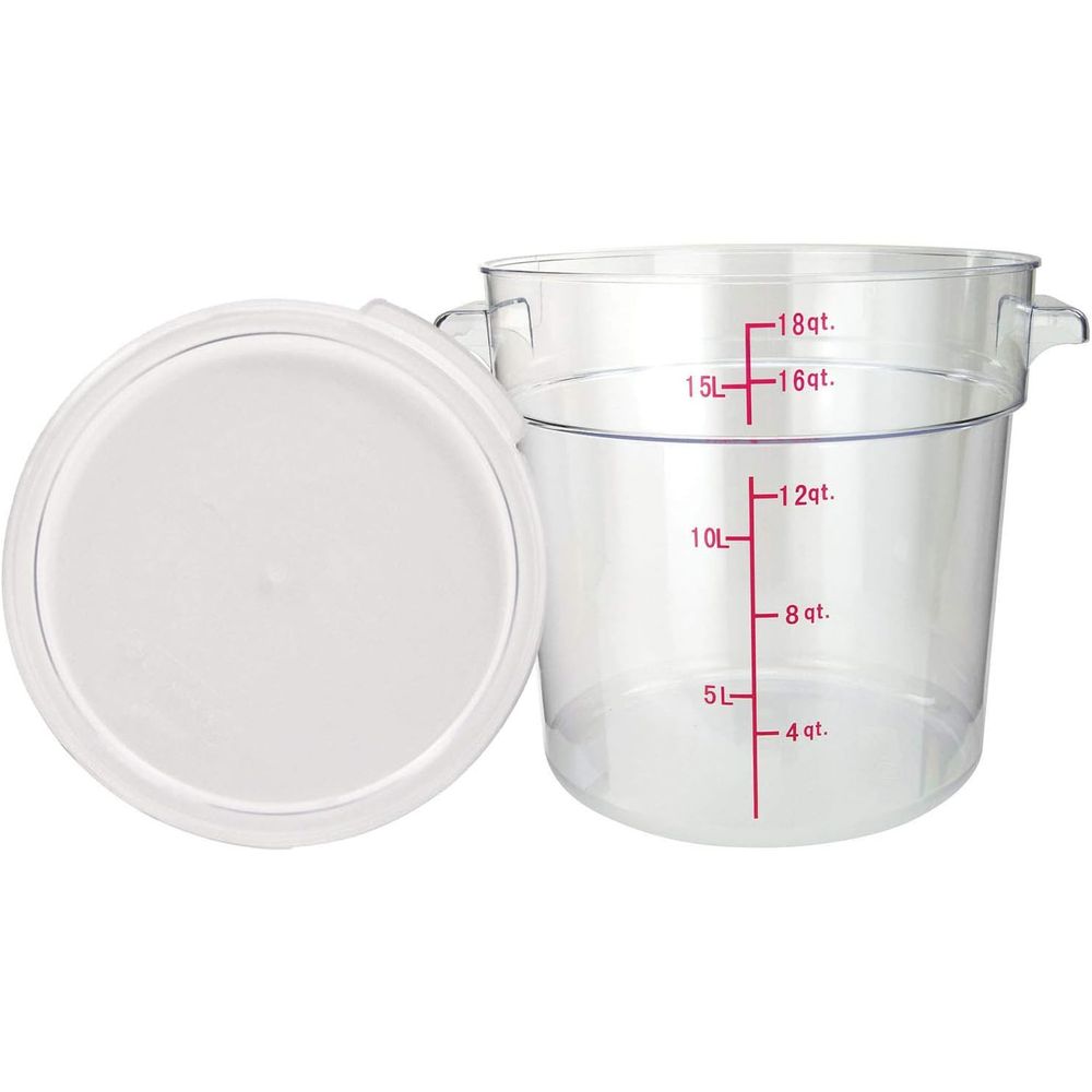 18-Quart Round Clear Food Stor - Food Storage Quart Containers avis et prix